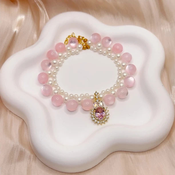 珠璎閣｜粉霧星語・オリジナルペット猫犬ネックレス・質優物美