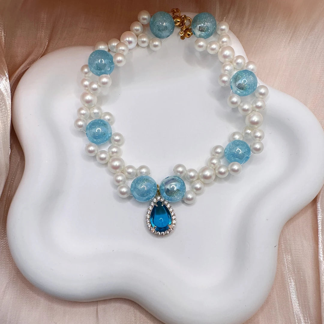 珠璎閣｜碧海珠吟・オリジナルペット猫犬ネックレス・質優物美